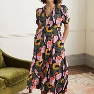 Boden Floral Print Midi Dress